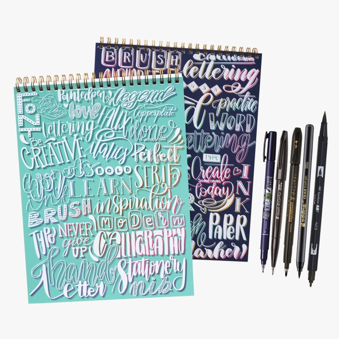 Devangari-art-zestaw-kaligrafia-5-brush-penow-2-zeszyty-cwiczen