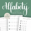 DO DRUKU Arkusze ćwiczeń do brush letteringu - Alfabety - 10 wersji (e-book)