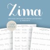 Devangari art - arkusz cwiczen do letteringu - Zima - 01b