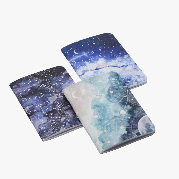 Devangari-art-mini-zeszyt-B7-zestaw-milky-universe-night-sky