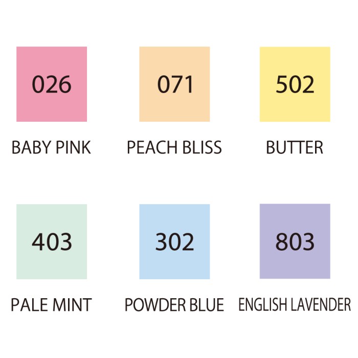 Kuretake Clean Color Dot Mild Colors 6szt. (jedna koncowka) TCSD-6100-6V kolory