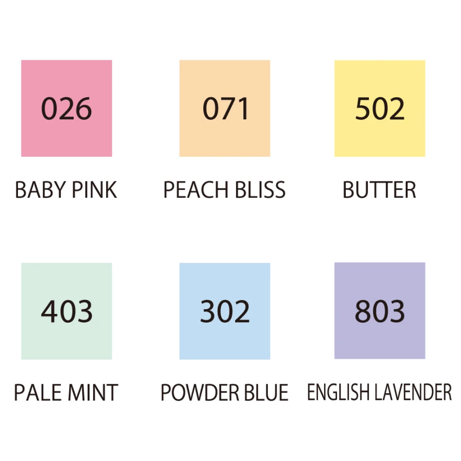 Kuretake Clean Color Dot Mild Colors 6szt. (jedna koncowka) TCSD-6100-6V kolory