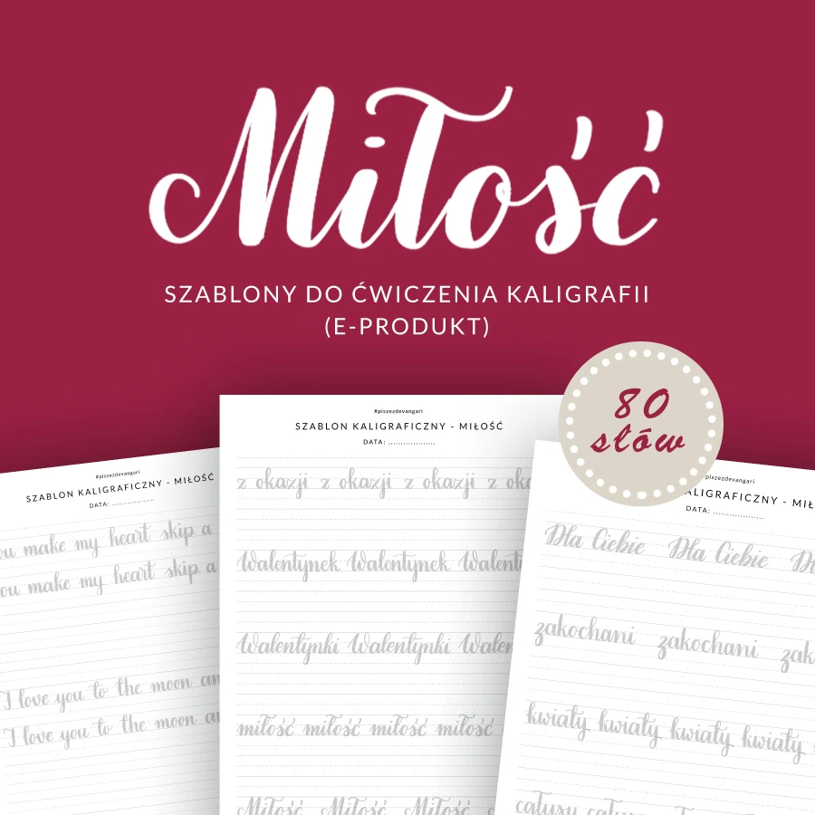Devangari art - szablon do kaligrafii - milosc - 01