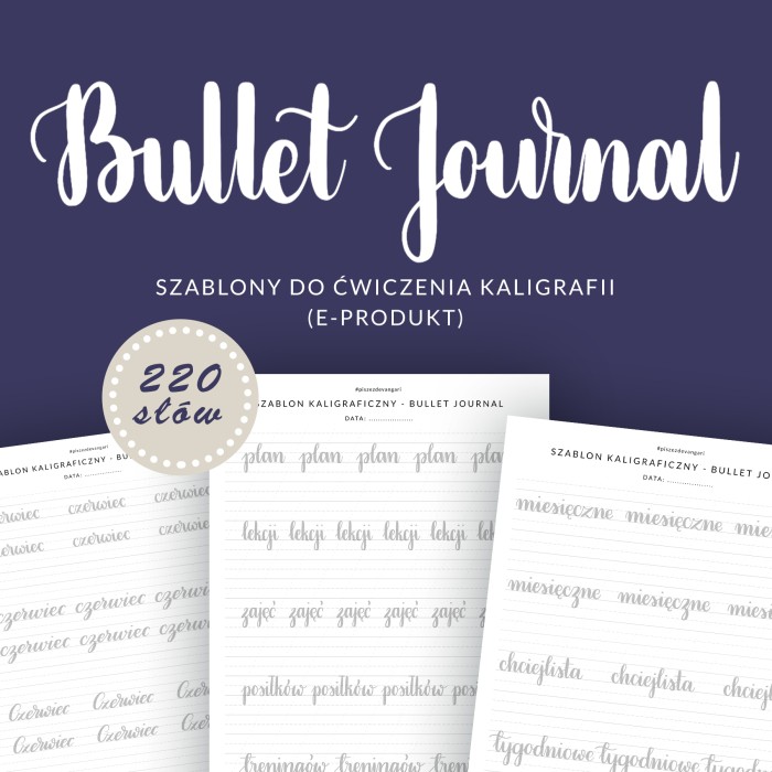 Devangari art - szablon do kaligrafii - Bullet Journal - 01
