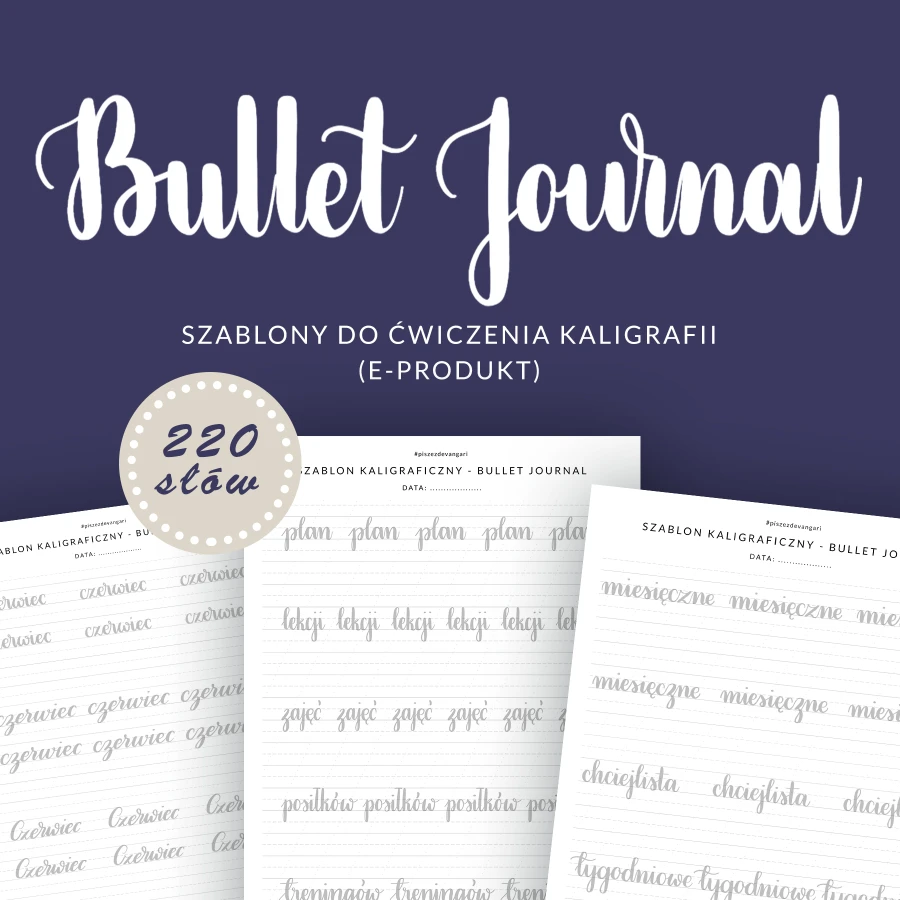 Devangari art - szablon do kaligrafii - Bullet Journal - 01