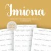 DO DRUKU Arkusze ćwiczeń do brush letteringu - Imiona - 2 kroje pisma (e-book)
