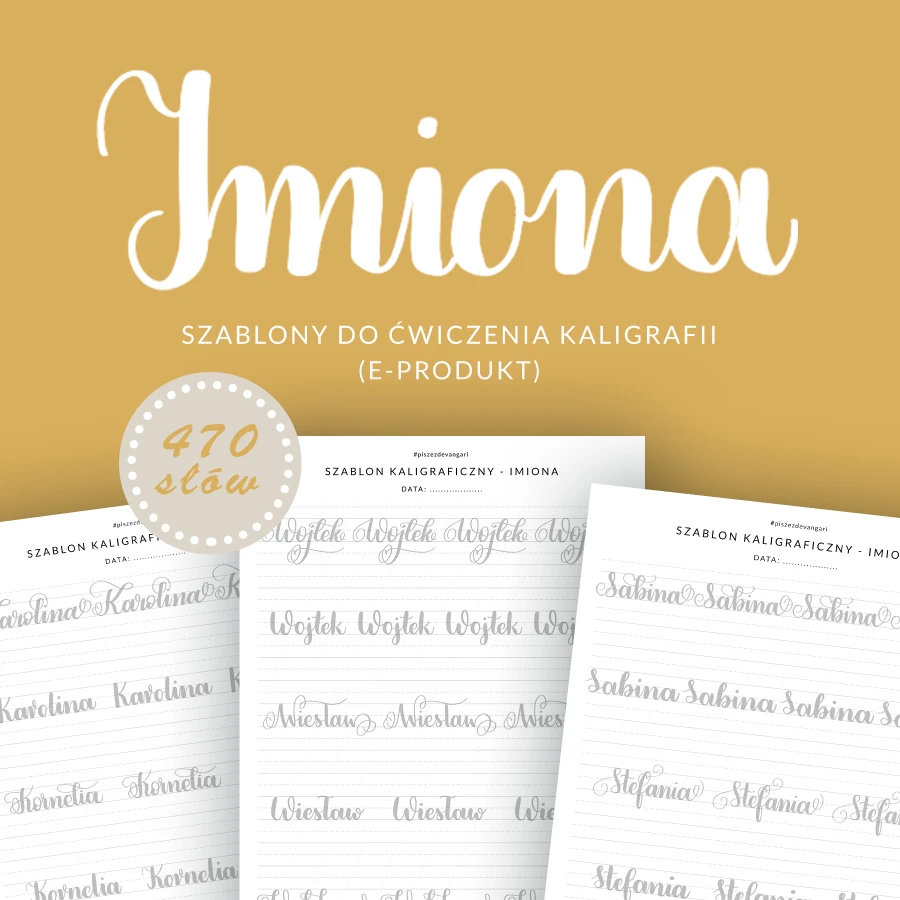Devangari art - szablon do kaligrafii - Imiona - 01