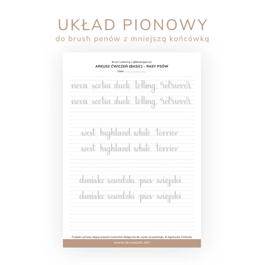 Devangari art - arkusz cwiczen do letteringu - Rasy psów - 03.jpg