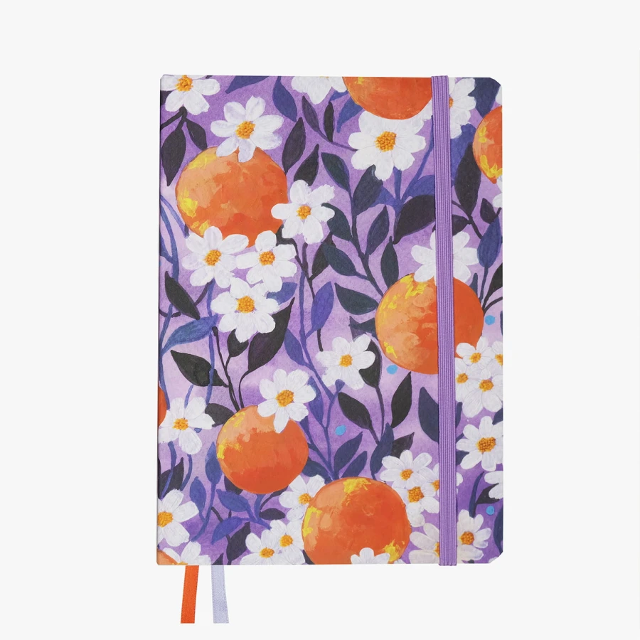 Orange Garden Devangari softcover notebook