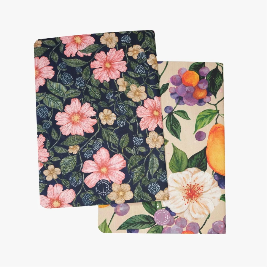Set of two stapled notebooks