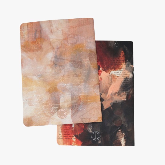 Set of two stapled notebooks