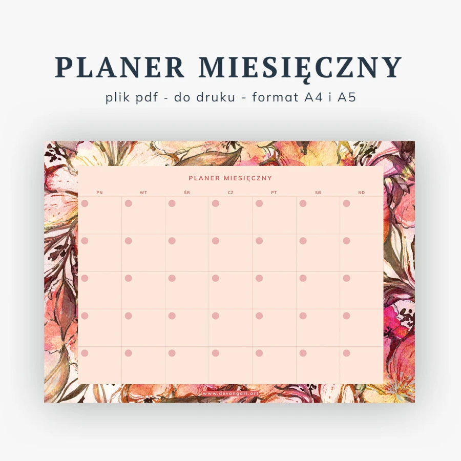 Devangari-planer-miesieczny-kalendarz-do-druku-pdf-Blossom-of-Fire-A4-A5.jpg