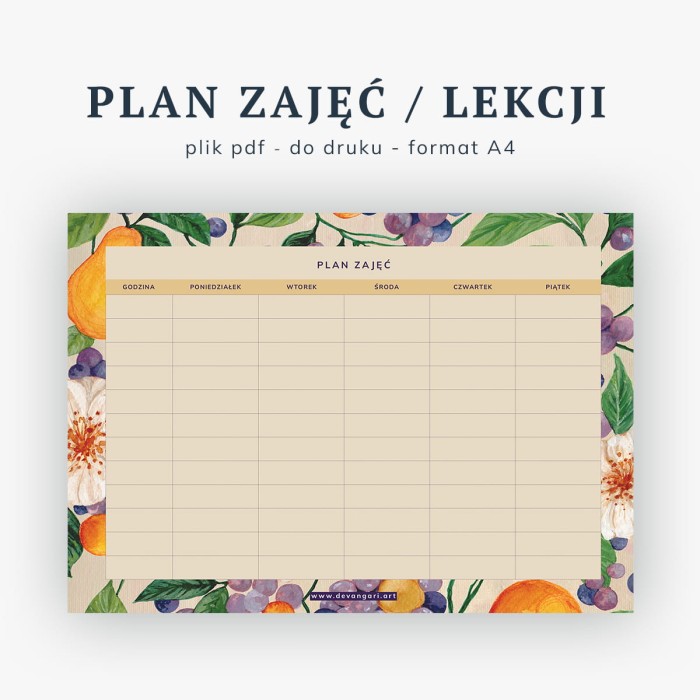 plan lekcji devangari