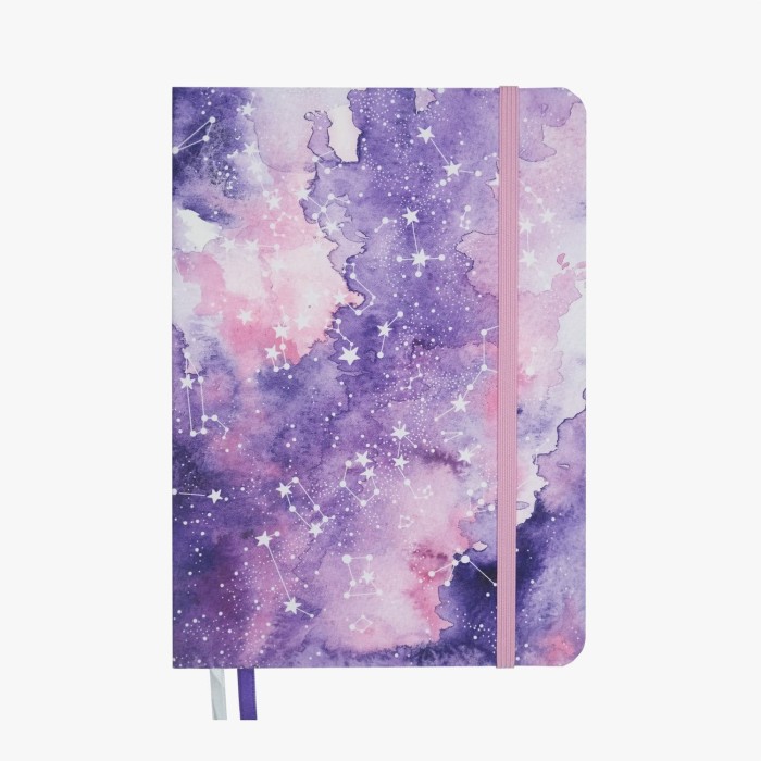 notes w kropki pastel galaxy
