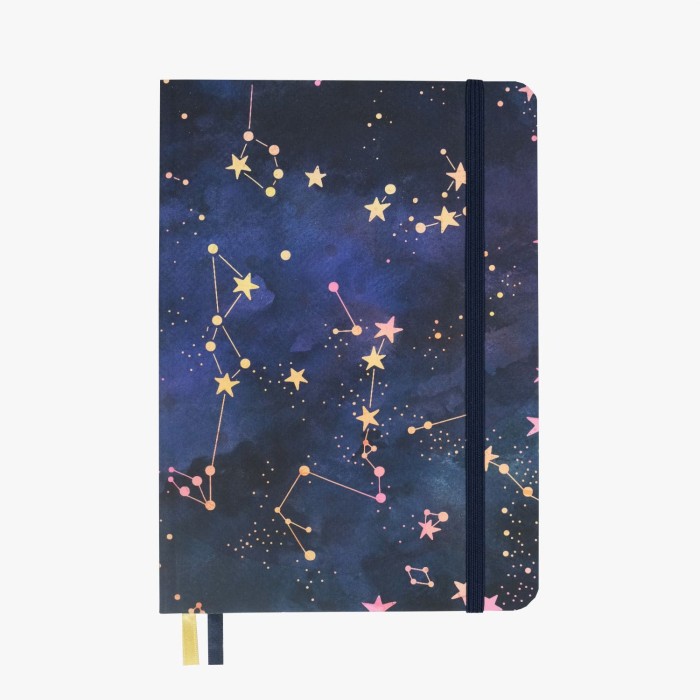 notes gładki A5 shimmering stars