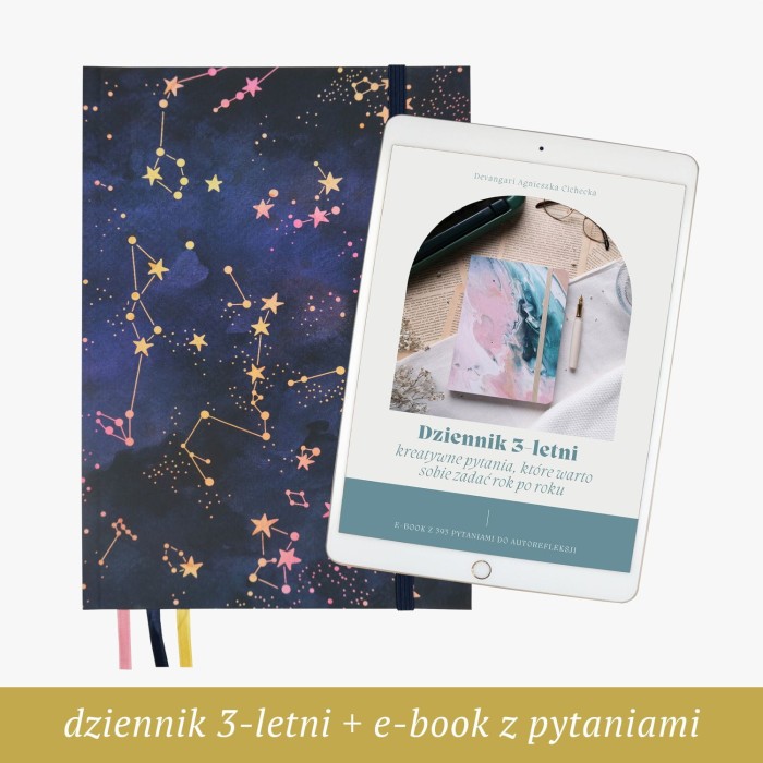 Devangari-art-zestaw-dziennik-3letni-shimmering-stars-B5-ebook-pytania-autorefleksja.jpg