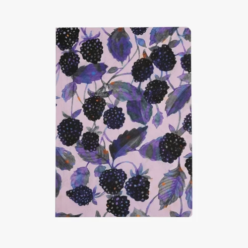 Blackberry Bliss — notatnik otabind w kropki (A5), miękka oprawa, 120 gsm 