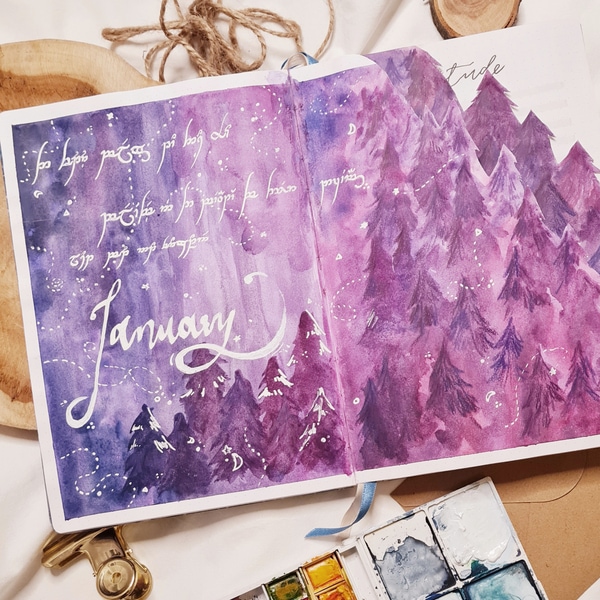 Pomysły na styczeń w bullet journal